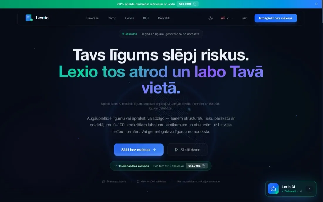 Lexio līgumu analīzes platforma